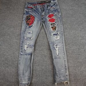 Cleveland Cavaliers Pants Mens 40 Blue NBA Basketball UNK Heritage America Jeans